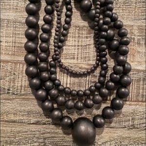 Black statement necklace
